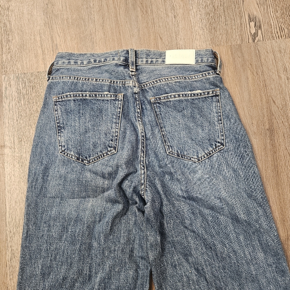 Pistola Jeans Womens 26 Light Wash Straight Leg High Rise Button anthropologie - Picture 9 of 11